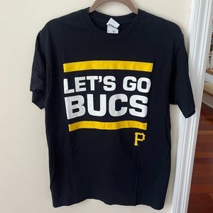 Pittsburgh Pirates MLB Baseball “Let’s Go Bucs” Black and Gold Graphic Tee
